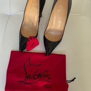 Christian Louboutin  black patent pumps